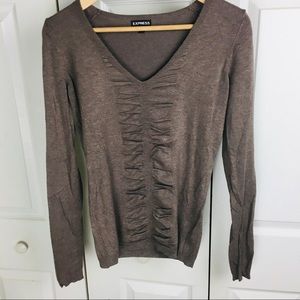 Express Ruched Front Detail L/S sweater